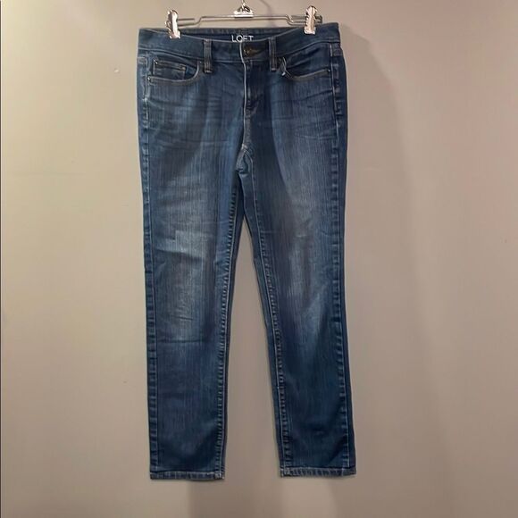 LOFT Blue Straight Leg Jeans Classic Style - Picture 1 of 10